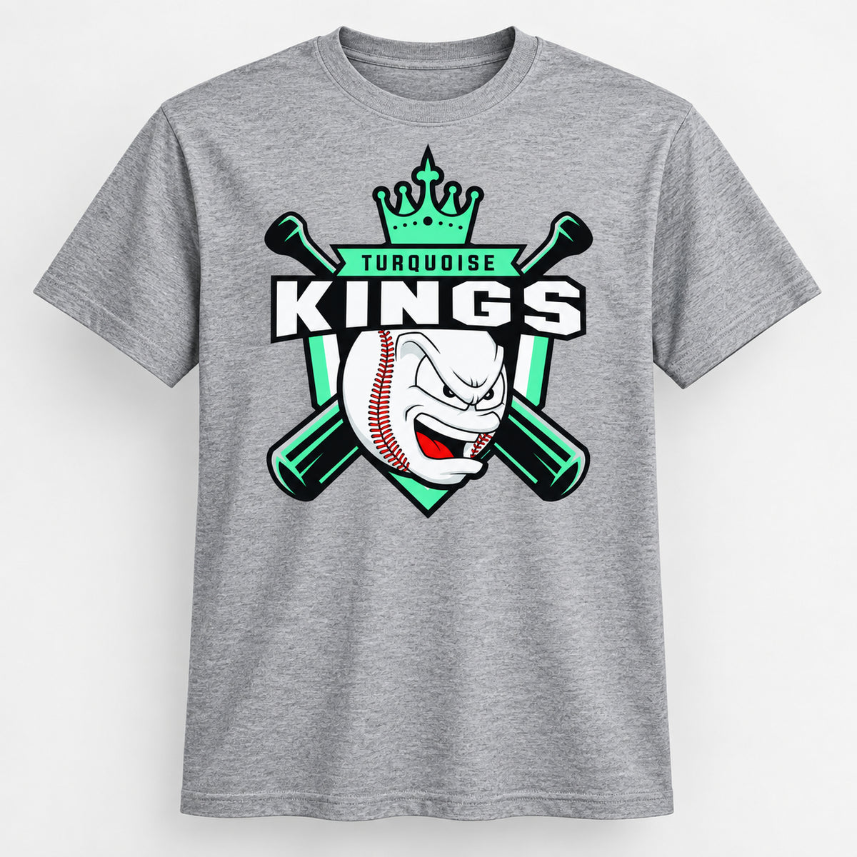 Turquoise Kings Baseball Short Sleeve