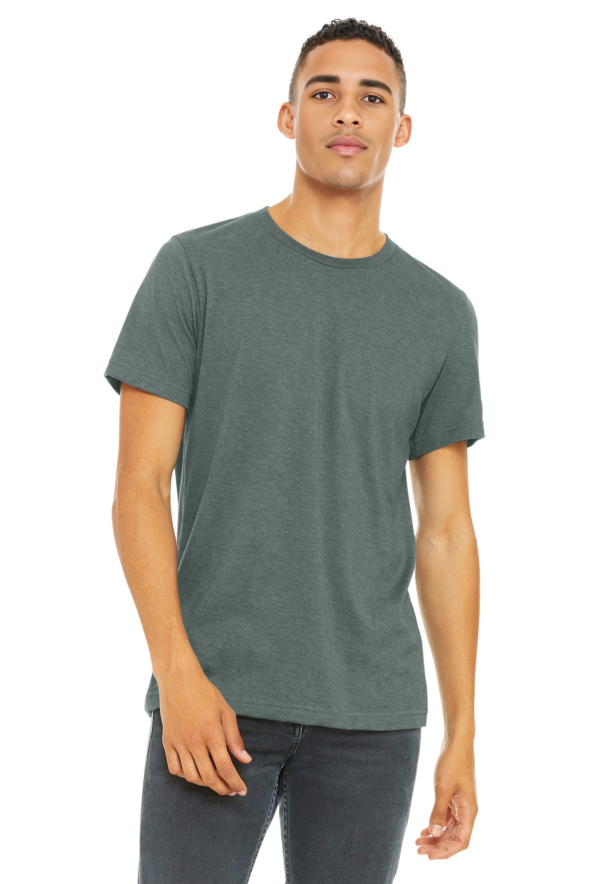 BELLA+CANVAS  Unisex Heather CVC Short Sleeve Tee. BC3001CVC