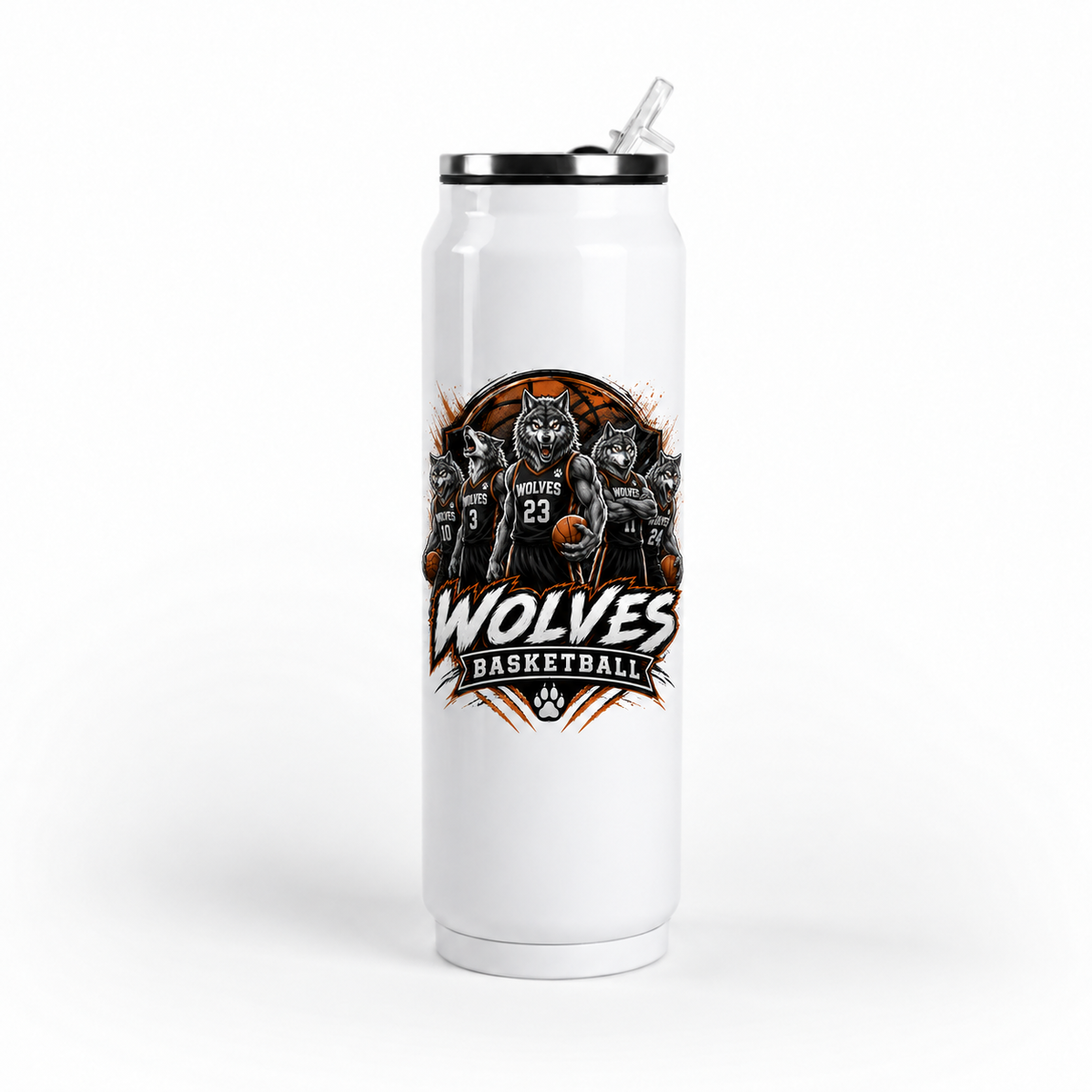 Wolves 17oz Metal Can Tumbler