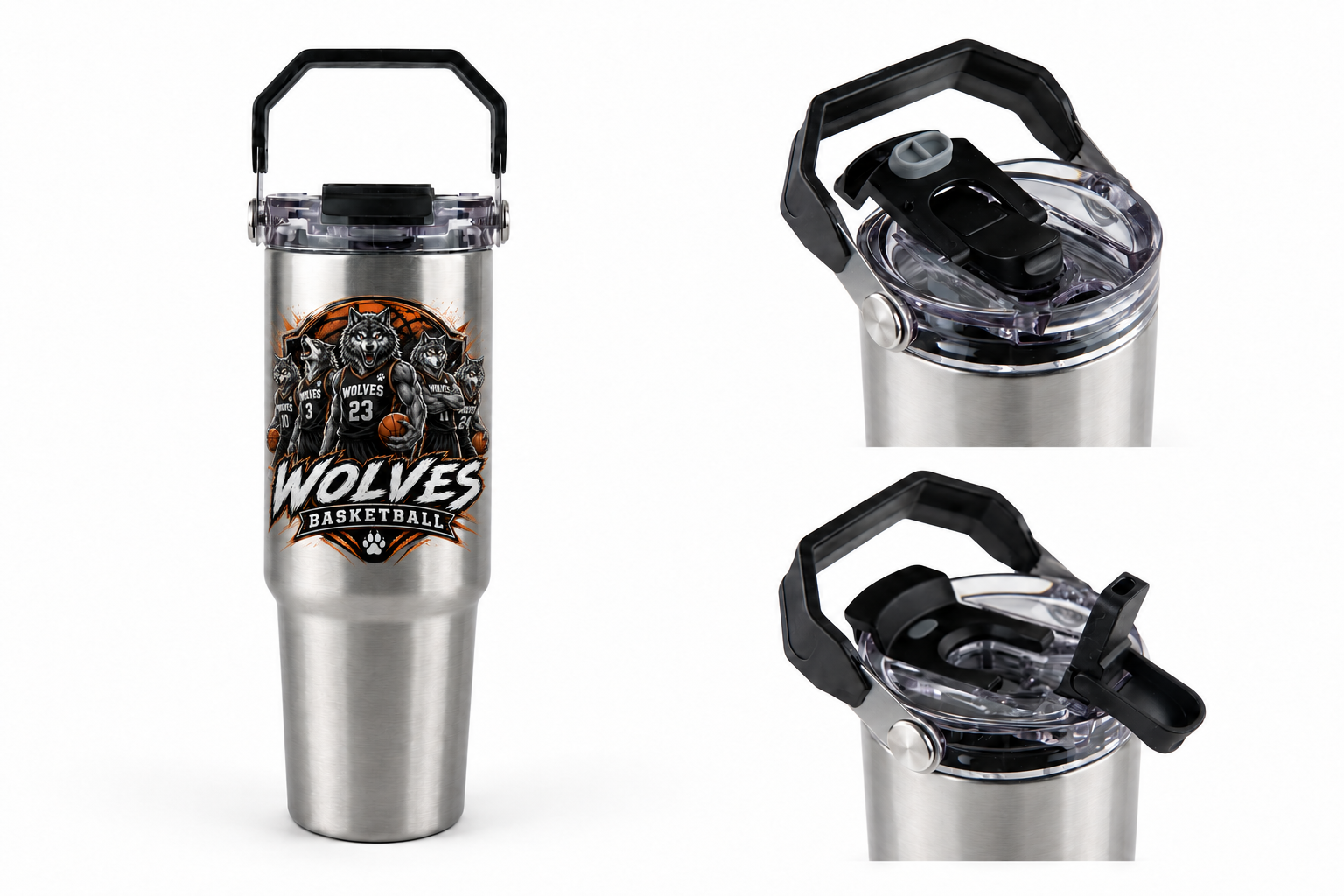 Wolves Basketball 30oz Tri-Sip Tumbler