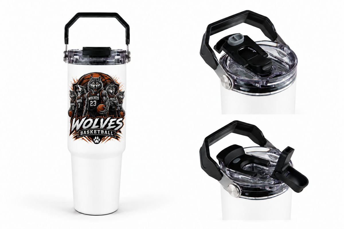 Wolves Basketball 30oz Tri-Sip Tumbler