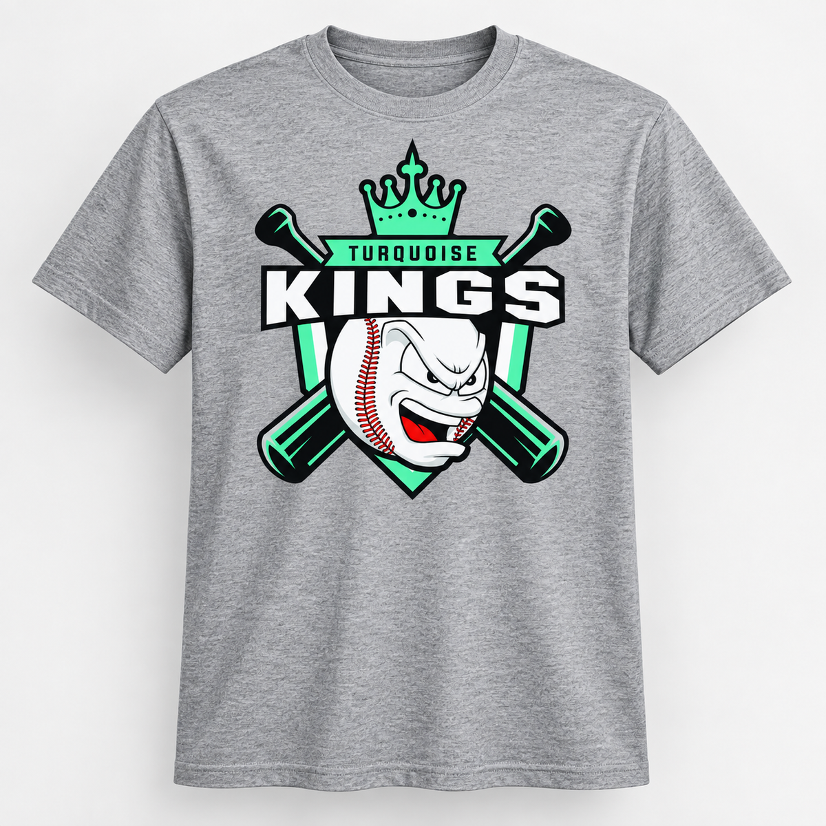 Turquoise Kings Baseball Short Sleeve