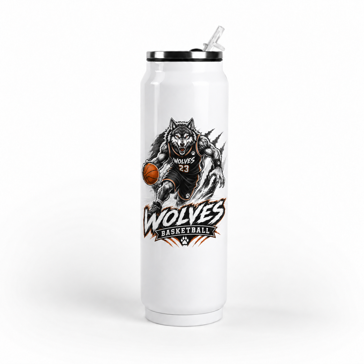 Wolves 17oz Metal Can Tumbler