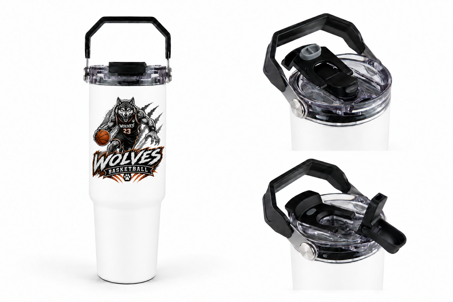 Wolves Basketball 30oz Tri-Sip Tumbler