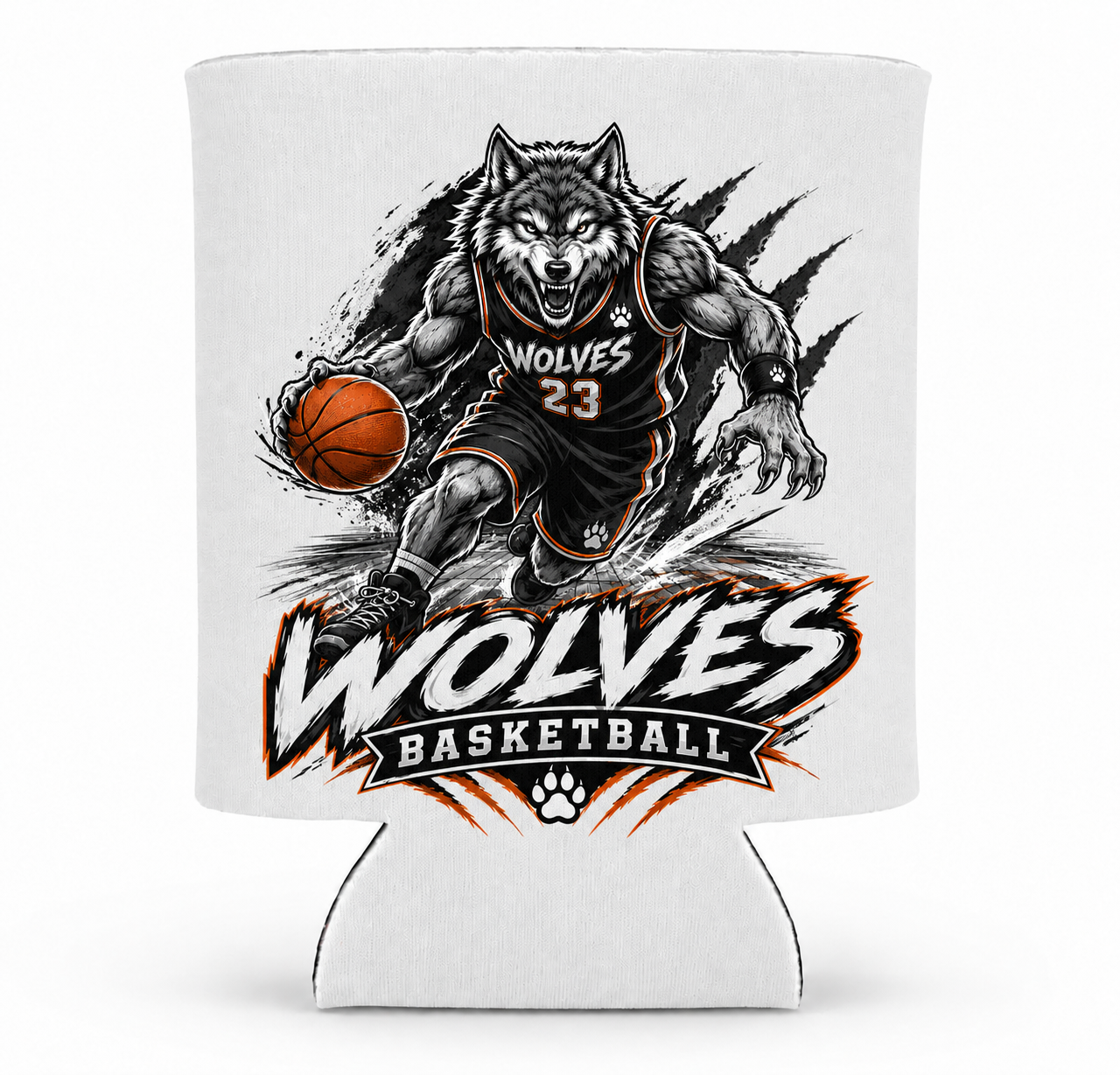 Wolves Basketball Coozie