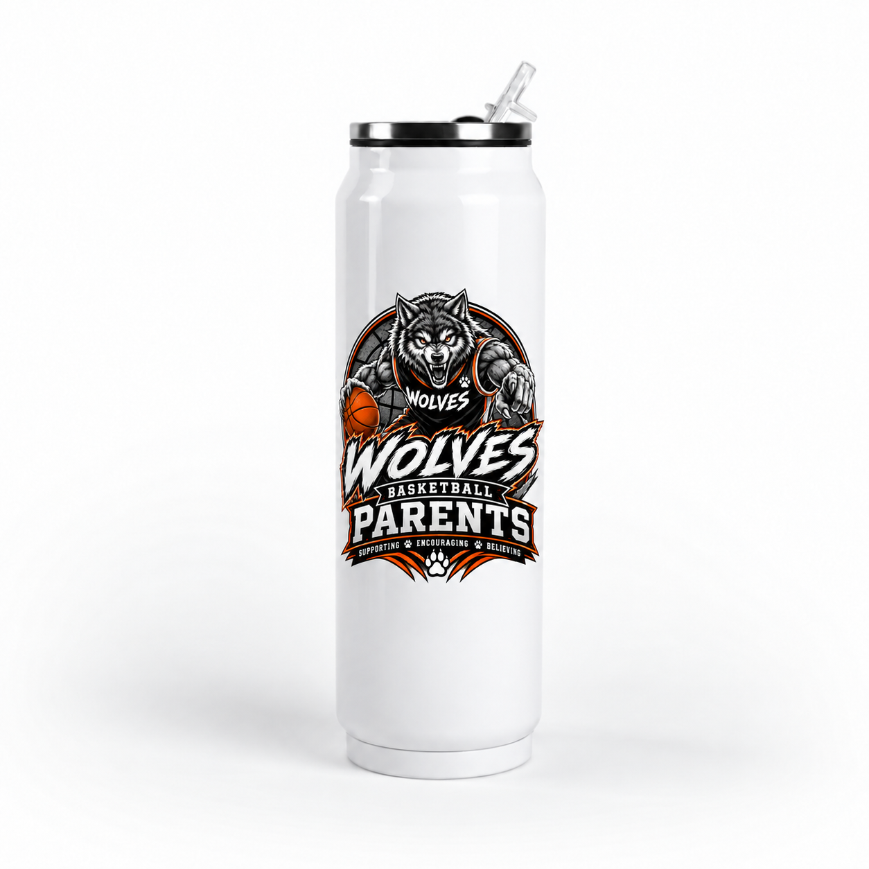 Wolves 17oz Metal Can Tumbler